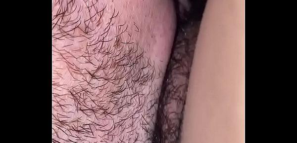  Latin girl sucks good cock then gets her pussy creamed on